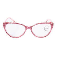 Load image into Gallery viewer, Ole - Handmade Rhinestone Cat Eye Reader Glasses G0399-Rose Red: Rose Red / 200