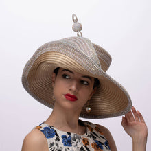 Load image into Gallery viewer, KaKyCo - AJ786Y Extended Off Face Mad Hatter Edges Coved Rhinestone: White