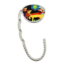 Load image into Gallery viewer, Wrapables.com - Wrapables Stylish Foldable Purse Hook Hanger: Black Cat