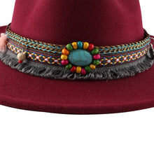Load image into Gallery viewer, ACCITY - WOMEN RETRO WARM FELT HAT JAZZ HAT_CWAH0753: Red / (OS) 1