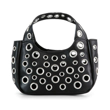 Load image into Gallery viewer, Handbag Express - Rivited Petite Hand Tote: Black