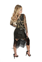 Load image into Gallery viewer, Western Fashion - 2536 - Flapper art deco black/ab: M