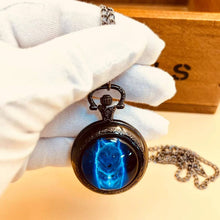 Load image into Gallery viewer, WoodWristCo - Lone Wolf's Timepiece: Pocket Watch of Strength