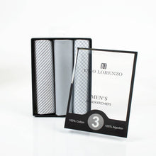 Load image into Gallery viewer, Selini New York - Men's Boxed Fancy Cotton Handkerchiefs 3pcs Set