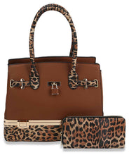 Load image into Gallery viewer, Handbag Express - Metal Frame Tote Handbag Set: LH049-1W-1-BR