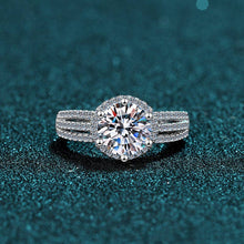 Load image into Gallery viewer, Perimade & Co. LLC - Six-Prong Moissanite Engagement Ring in 925 Sterling Silver: 3.0 ct / 7 US/CA