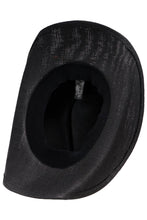 Load image into Gallery viewer, Cap Zone - Rebel Biker Skull Rustic American Flag Straw Cowboy Hat: Black
