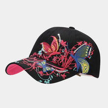 Load image into Gallery viewer, ACCITY - Butterfly Embroidery Baseball Cap, Women’s Sun Hat_CWAH1648: White / (OS) 2