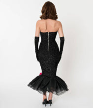 Load image into Gallery viewer, Unique Vintage - Barbie䋢 x Unique Vintage Black Solo In The Spotlight Strapless Wiggle Dress: S/4