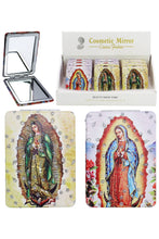 Load image into Gallery viewer, Cap Zone - Guadalupe Glitter Compact Makeup Mirror: ASSORTED / ONE SIZE