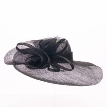 Load image into Gallery viewer, KaKyCo - Rose Veil Trim Off Face Floppy Sinamay Hats | 117145: YELLOW