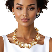 Load image into Gallery viewer, PinktownUSA - Chain Heavy-Duty Gold Headphone Link Necklace: Color: Gold / Plating: Gold / Size: 19 + 3 inches