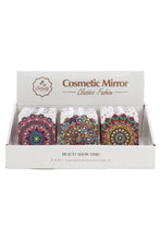 Load image into Gallery viewer, Cap Zone - Glittery Mosaic Mandala Compact Mirror - 12 Pcs: ASSORTED / ONE SIZE