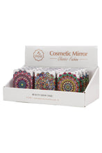 Load image into Gallery viewer, Cap Zone - Glittery Mosaic Mandala Compact Mirror - 12 Pcs: ASSORTED / ONE SIZE