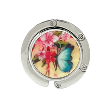 Load image into Gallery viewer, Wrapables.com - Wrapables Scenic Purse Hook Hanger, Foldable Handbag Table H: Floral Butterfly