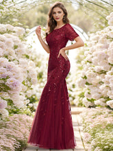 Load image into Gallery viewer, Ever-Pretty - Sequin Shiny Fishtail Tulle Dresses for Party: Silver / 6