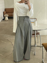 Load image into Gallery viewer, ShieldChic - Wide Leg Pockets Solid Color Zipper Casual Pants Bottoms: GRAY / S