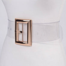 Load image into Gallery viewer, 3AM BY H&D ACCESSORIES - Oversized Transparent PVC Belt: Clear Silver