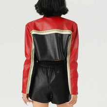 Load image into Gallery viewer, ShieldChic - Color Block Motorcycle Jacket: BLACK / M