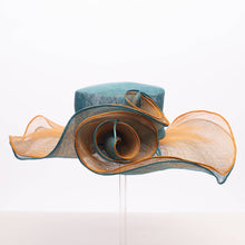 Load image into Gallery viewer, KaKyCo - Double Layer Of Sinamay Floppy Hat | 122131: Olive/Ivory