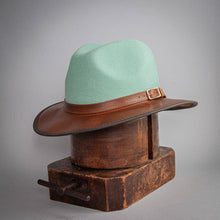 Load image into Gallery viewer, American Hat Makers - Wool Felt Leather Outdoor Fedora Style - Summit: Saddle / LG