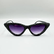 Load image into Gallery viewer, Ole - Handmade Rhinestone Sunglasses G0243: White