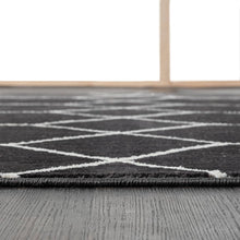 Load image into Gallery viewer, Olliix - Modern Geometric Woven Area Rug, Black: 8x10