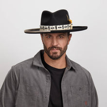 Load image into Gallery viewer, American Hat Makers - Wool Felt Teardrop Curled Brim Hat- Style Lounge: Black / LG