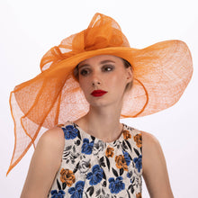Load image into Gallery viewer, KaKyCo - 117146 Callalily Adorned Wide Soft Sinamay Hats: Sinamay / Ivory