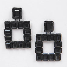 Load image into Gallery viewer, 3AM BY H&D ACCESSORIES - Rhinestone Square Earring: Clear Gold