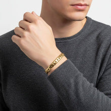 Load image into Gallery viewer, PinktownUSA - Mens 8mm Gold 18K Steel Miami Chain Bracelet: Color: Gold / Plating: Stainless Steel / Size: 6.5 + 1.5 inches