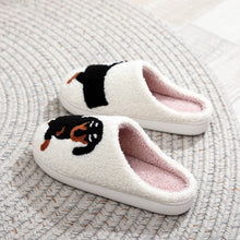 Load image into Gallery viewer, ACCITY - POPULAR DACHSHUND EMBROIDERED COTTON SLIPPERS_CWSHS0769: White / (10) 1
