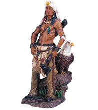 Load image into Gallery viewer, MLC HOME - 17"H Indian Warrior Native American Figurine Home Decor Gift