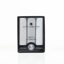 Load image into Gallery viewer, Selini New York - Men's Boxed Fancy Cotton Handkerchiefs 3pcs Set
