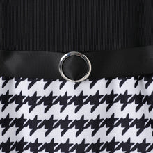 Load image into Gallery viewer, PatPat - Toddler/Kid Girl 2pcs Puff-sleeve Tee & Grid Print Skirt Set: Roseo / Kids: 9-10Years