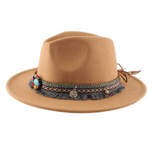 Load image into Gallery viewer, ACCITY - WOMEN RETRO WARM FELT HAT JAZZ HAT_CWAH0753: KHAKI / (OS) 1