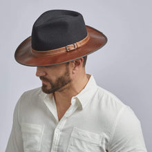 Load image into Gallery viewer, American Hat Makers - Wool Felt Leather Outdoor Fedora Style - Summit: Saddle / LG