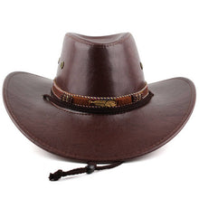 Load image into Gallery viewer, ACCITY - 2024 NEW FASHION CASUAL WESTERN COWBOY HAT_CWAH1887: DARKCOFFEE / (OS) 1