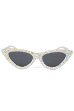 Load image into Gallery viewer, Ole - Handmade Rhinestone Sunglasses G0243: White