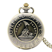 Load image into Gallery viewer, WoodWristCo - Vintage Bronze Fire Fighter Retro Military Man Watches: Veteran