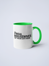 Load image into Gallery viewer, Calm Down Caren - Real Housewives of YOUR CUSTOM CITY Coffee Mug: Green / 11 oz.