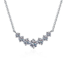 Load image into Gallery viewer, Perimade & Co. LLC - Seven-Stone Moissanite Charm Necklace in 925 Sterling Silver: 5.0 ct