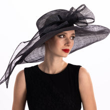 Load image into Gallery viewer, KaKyCo - 117146 Callalily Adorned Wide Soft Sinamay Hats: Sinamay / Ivory