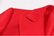 Load image into Gallery viewer, Productseeker - SET062 Elegant Women’s Suit Set: Blazer, Bra Top, & Pants: Rose Red / English / M