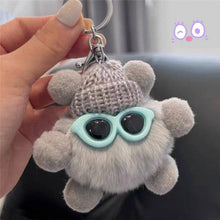 Load image into Gallery viewer, FurDecoration - Fluffy Rex Rabbit Fur Cartoon Doll Keychain for Car Key Bag: SKY BLUE / One_size
