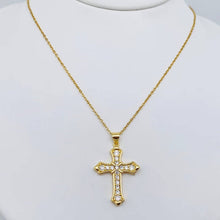 Load image into Gallery viewer, Mio Queena - Multi-Style Inlaid Cubic Zirconia Cross Pendant Necklace: 1#