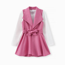 Load image into Gallery viewer, PatPat - Toddler/Kid 3pcs Fashionale Suit Dress & Tee & Shorts Set: Peach* / Kids: 6-7 Years