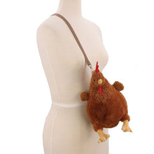 Load image into Gallery viewer, COMECO INC - BROWN FURRY HEN CROSS BODY BAG