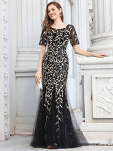 Load image into Gallery viewer, Ever-Pretty - Sequin Shiny Fishtail Tulle Dresses for Party: Silver / 6