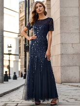 Load image into Gallery viewer, Ever-Pretty - Sequin Shiny Fishtail Tulle Dresses for Party: Silver / 4